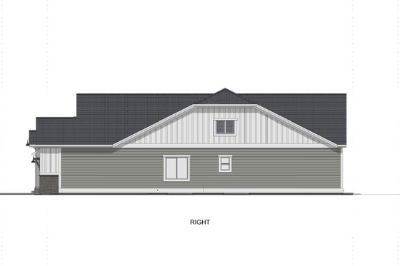 Exterior - Other Elevation 3 for Ranch House Plan #1069-23 - 3 bed, 2 bath