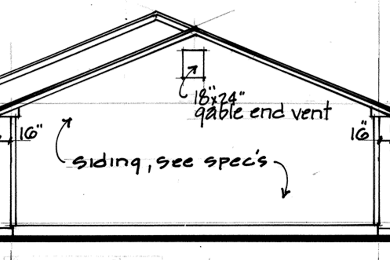 Architectural House Design - Exterior - Other Elevation 1 for Country House Plan #30-237 - 3 bed, 2 bath