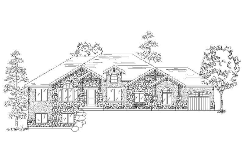 House Blueprint - Exterior - Front Elevation 4 for Craftsman House Plan #945-104 - 3 bed, 2.5 bath