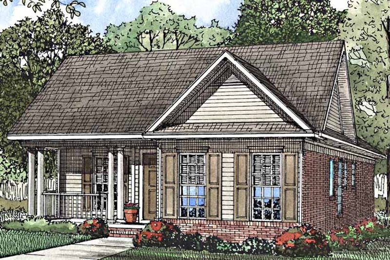 Home Plan - Exterior - Front Elevation 3 for Country House Plan #17-3209 - 3 bed, 2 bath