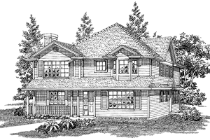 Country Exterior - Front Elevation Plan #47-893