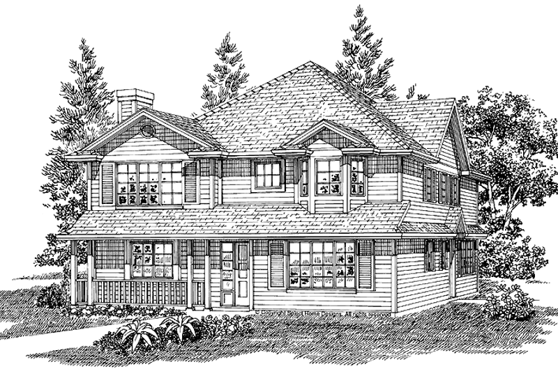 Home Plan - Country Exterior - Front Elevation Plan #47-893