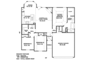 European Style House Plan - 3 Beds 2 Baths 1362 Sq/Ft Plan #81-182 