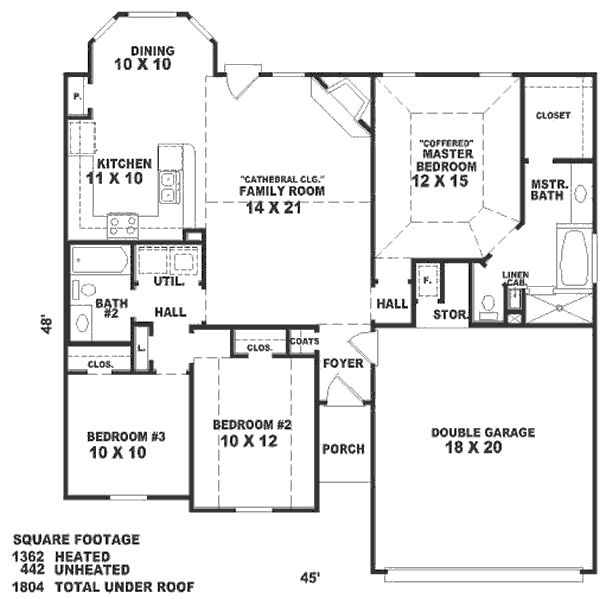 European Floor Plan - Main Floor Plan #81-182
