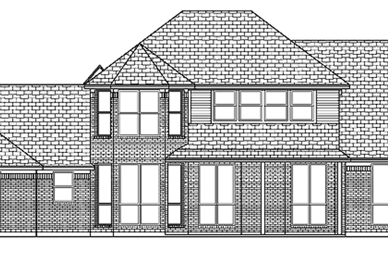 Dream House Plan - Exterior - Rear Elevation for Tudor House Plan #84-717 - 5 bed, 3 bath