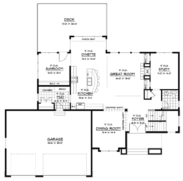House Design - Country Floor Plan - Main Floor Plan #51-664