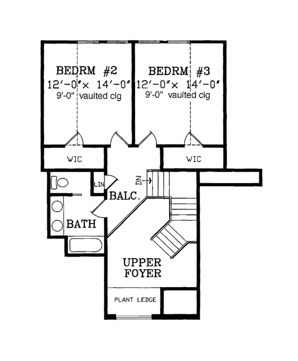 Architectural House Design - Country Floor Plan - Upper Floor Plan #456-88