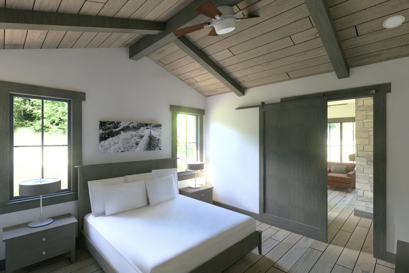 Home Plan - Interior - Master Bedroom for Farmhouse House Plan #1069-21 - 2 bed, 2.5 bath