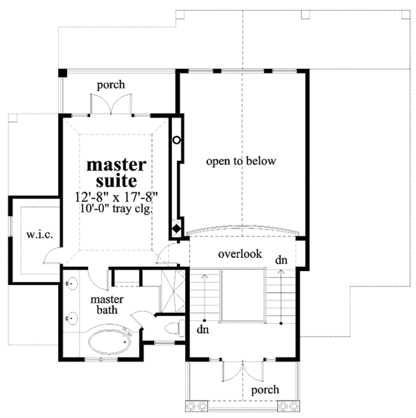 House Blueprint - Mediterranean Floor Plan - Upper Floor Plan #930-115