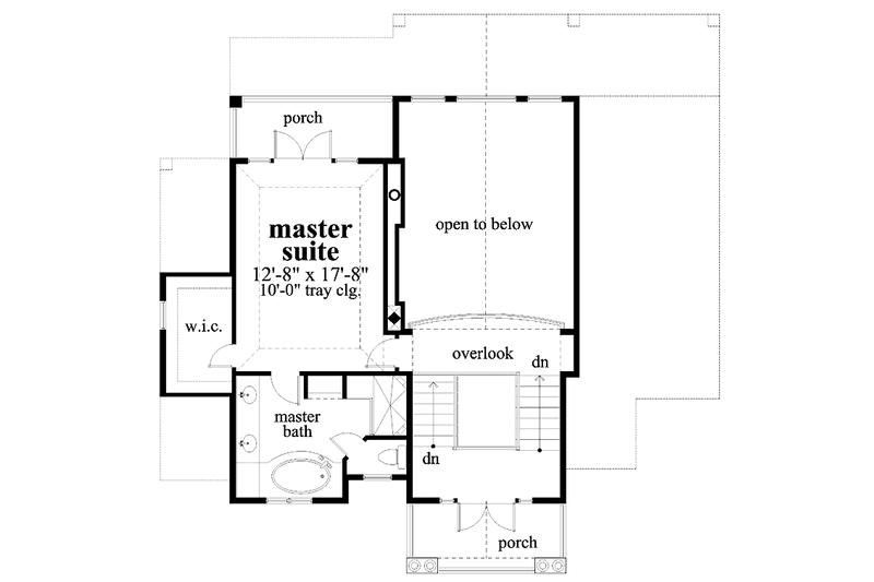Home Plan - Floor Plan - Upper Floor for Mediterranean House Plan #930-115 - 3 bed, 2 bath