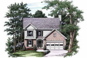Colonial Exterior - Front Elevation Plan #927-209