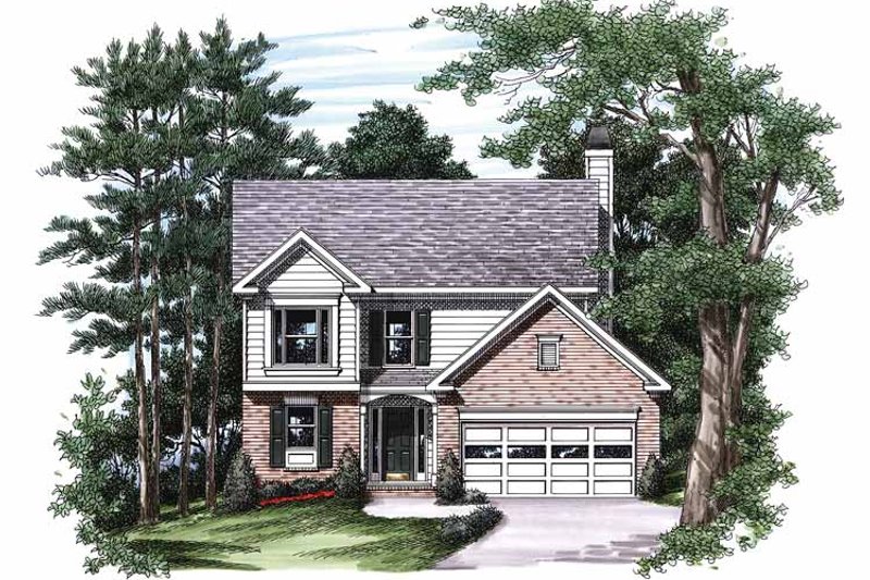 Home Plan - Colonial Exterior - Front Elevation Plan #927-209