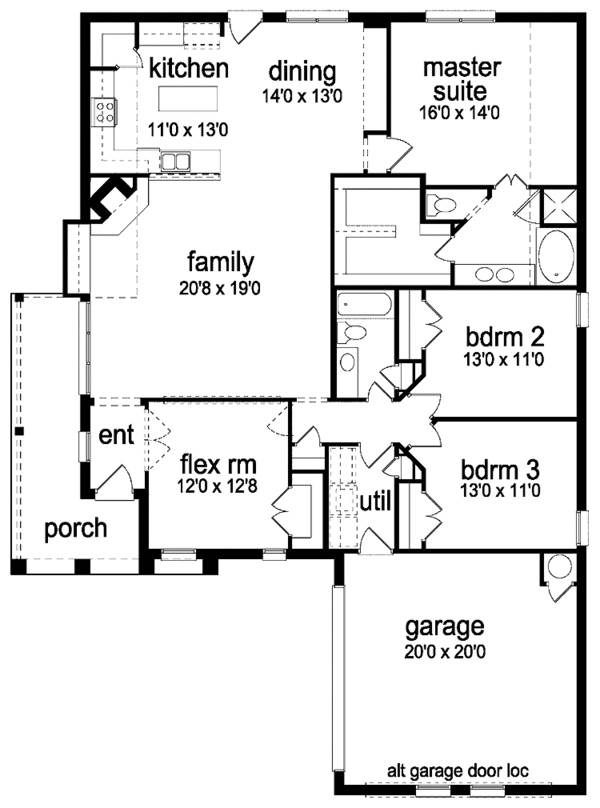 Dream House Plan - Ranch Floor Plan - Main Floor Plan #84-755