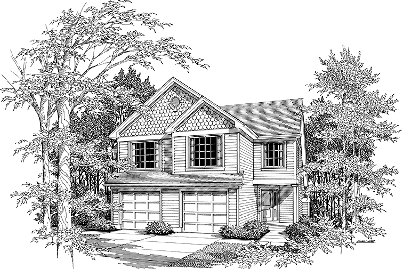 Home Plan - Bungalow Exterior - Front Elevation Plan #48-755