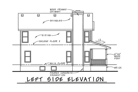 Exterior - Other Elevation for Farmhouse House Plan #20-2634 - 3 bed, 2.5 bath