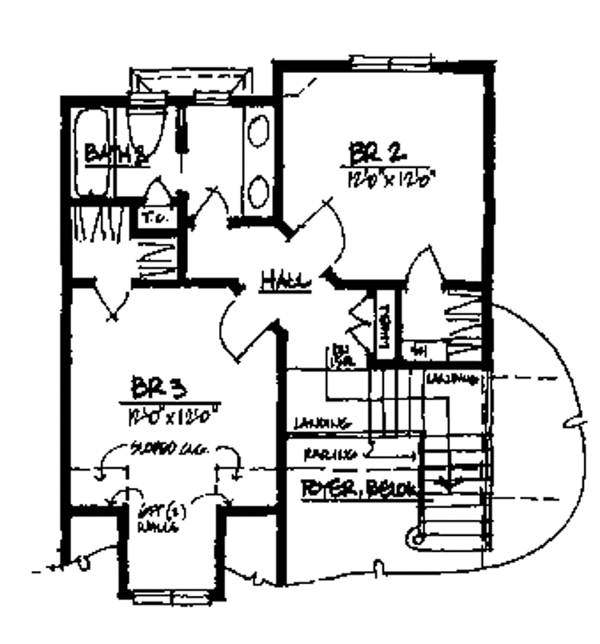 Home Plan - Traditional Floor Plan - Upper Floor Plan #328-285