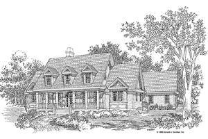 Country Exterior - Front Elevation Plan #929-355