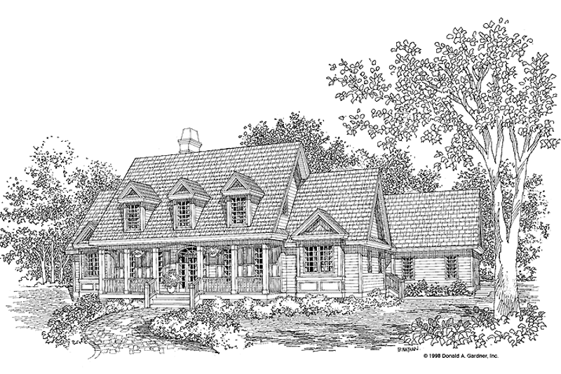 Architectural House Design - Country Exterior - Front Elevation Plan #929-355