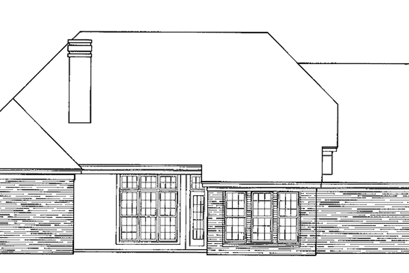 House Plan Design - Exterior - Rear Elevation for Ranch House Plan #952-116 - 3 bed, 2 bath