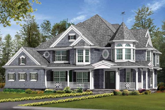 Exterior - Front Elevation 3 for Victorian House Plan #132-481 - 4 bed, 3.5 bath