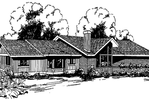 Contemporary Exterior - Front Elevation Plan #60-692