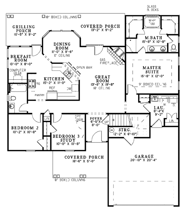 Home Plan - Ranch Floor Plan - Main Floor Plan #17-3326