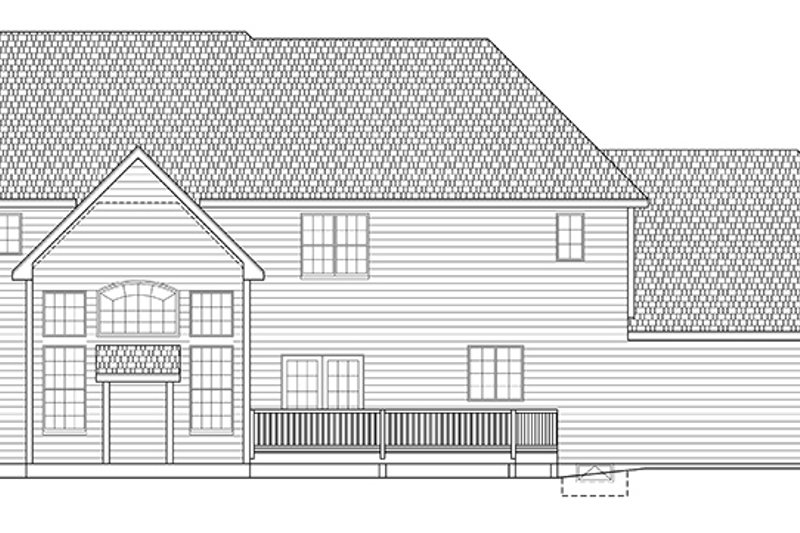 Architectural House Design - Exterior - Rear Elevation for Traditional House Plan #328-465 - 4 bed, 3.5 bath