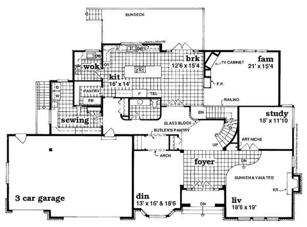 Home Plan - Traditional Floor Plan - Main Floor Plan #47-894