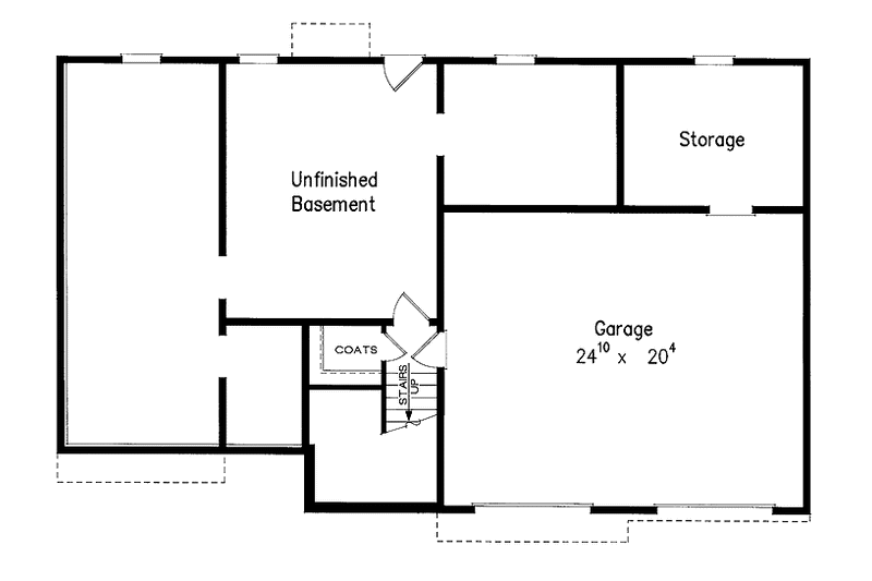 Home Plan - Floor Plan - Lower Floor for Traditional House Plan #927-702 - 3 bed, 2 bath