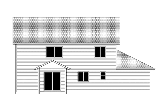 Exterior - Rear Elevation for Craftsman House Plan #943-27 - 4 bed, 3 bath