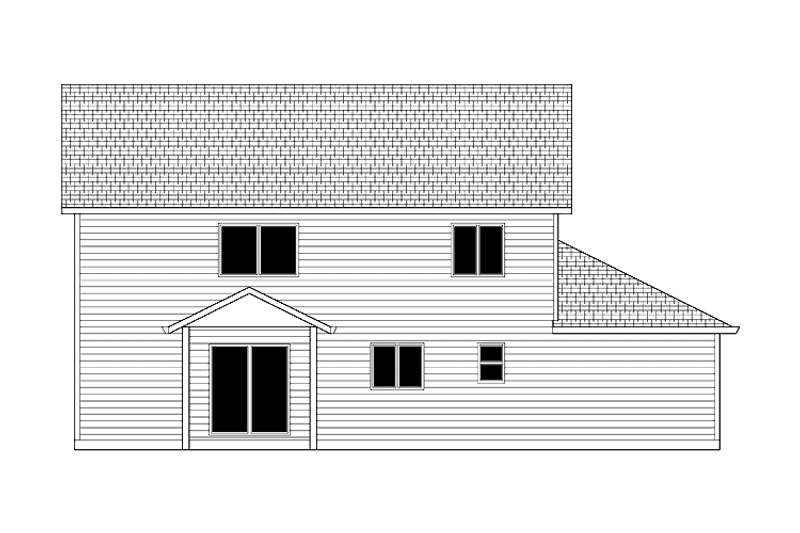 Home Plan - Exterior - Rear Elevation for Craftsman House Plan #943-27 - 4 bed, 3 bath