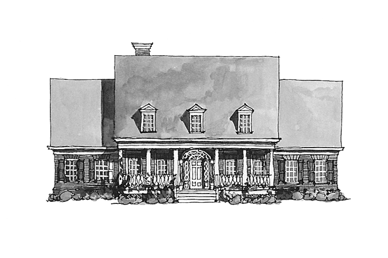 Home Plan - Exterior - Front Elevation 3 for Classical House Plan #429-181 - 4 bed, 3.5 bath