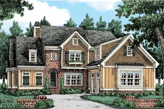 Exterior - Front Elevation 3 for Colonial House Plan #927-441 - 4 bed, 4 bath