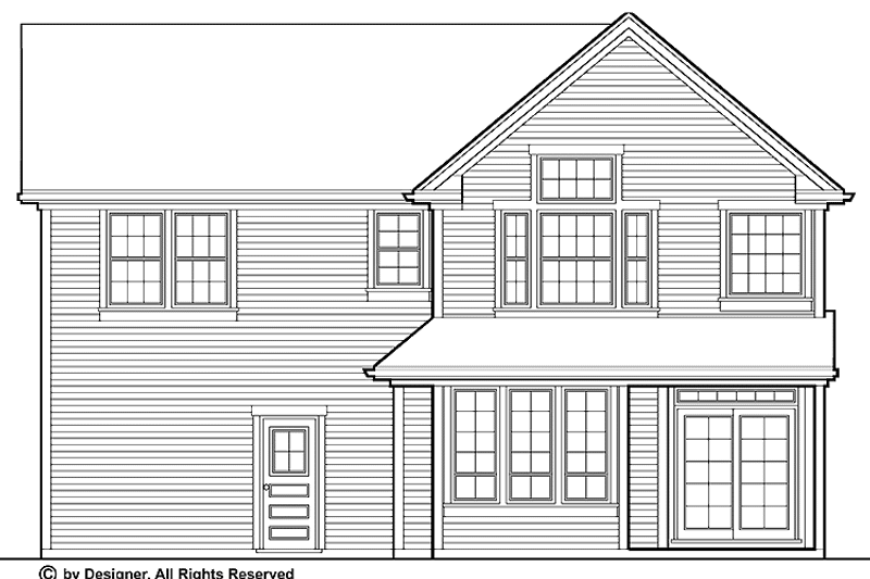 Dream House Plan - Exterior - Rear Elevation for Classical House Plan #48-795 - 4 bed, 2.5 bath