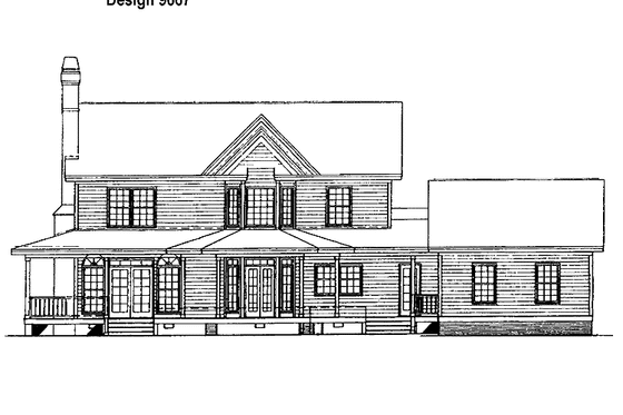 Exterior - Rear Elevation for Victorian House Plan #929-116 - 4 bed, 2.5 bath