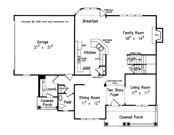 House Plan Design - Country Floor Plan - Main Floor Plan #927-545