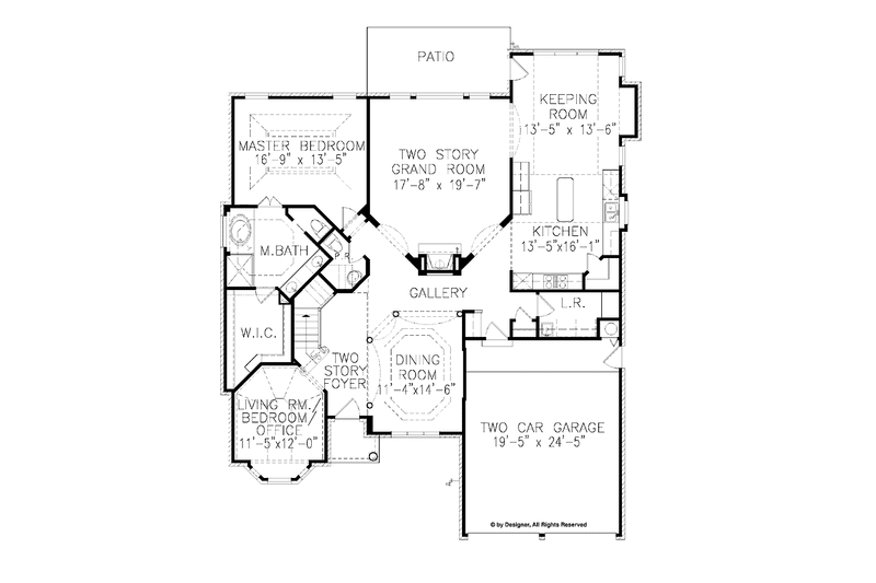 Dream House Plan - Floor Plan - Main Floor for European House Plan #54-290 - 4 bed, 3.5 bath