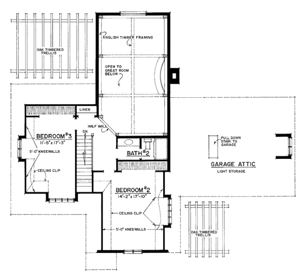 House Plan Design - European Floor Plan - Upper Floor Plan #1016-68