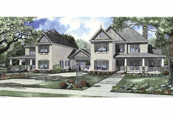 Exterior - Front Elevation 3 for Country House Plan #17-2830 - 10 bed, 6 bath