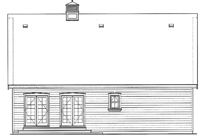 Home Plan - Exterior - Rear Elevation for Country House Plan #47-1090 - 2 bed, 2 bath