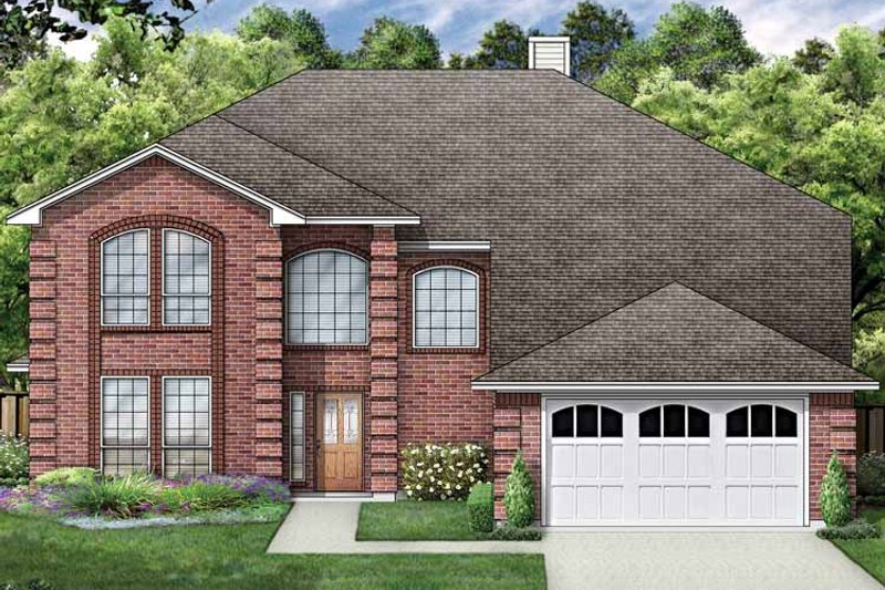 Dream House Plan - Exterior - Front Elevation 3 for Traditional House Plan #84-715 - 5 bed, 3.5 bath