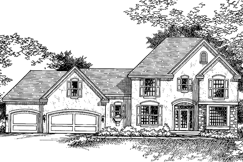 Home Plan - Exterior - Front Elevation 3 for Traditional House Plan #51-761 - 3 bed, 2.5 bath