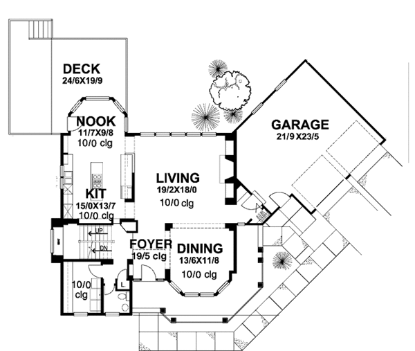Architectural House Design - Country Floor Plan - Main Floor Plan #320-841