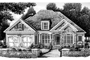 Exterior - Front Elevation 3 for Country House Plan #927-871 - 4 bed, 3 bath