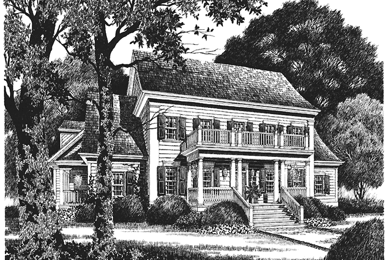 Dream House Plan - Classical Exterior - Front Elevation Plan #429-186