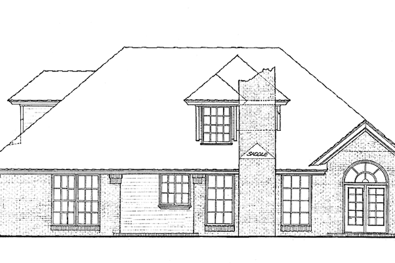 Home Plan - Exterior - Rear Elevation for Traditional House Plan #310-1101 - 4 bed, 2.5 bath