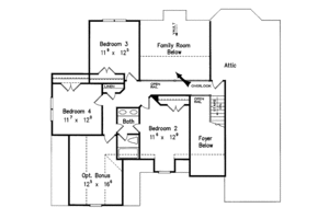 Floor Plan - Upper Floor for Traditional House Plan #927-111 - 4 bed, 2.5 bath