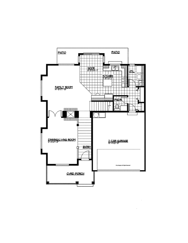 Dream House Plan - Craftsman Floor Plan - Main Floor Plan #569-21