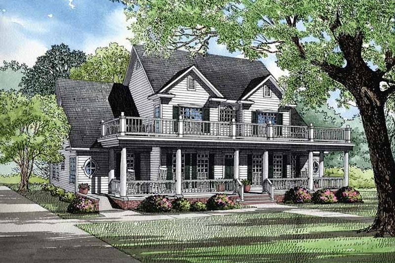 Architectural House Design - Country Exterior - Front Elevation Plan #17-2674