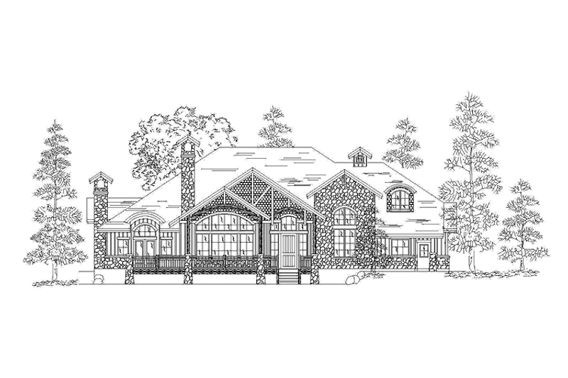 Home Plan - Exterior - Front Elevation 3 for Traditional House Plan #945-73 - 4 bed, 3.5 bath